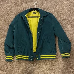 Levi's Teal and Yellow Varsity Jacket